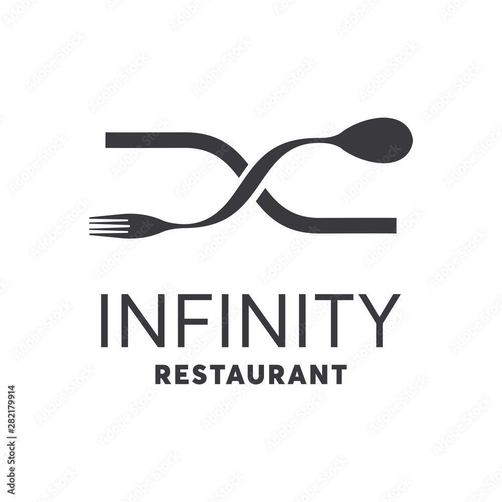 Infinity Restaurant Logo Design Template Inspiration
