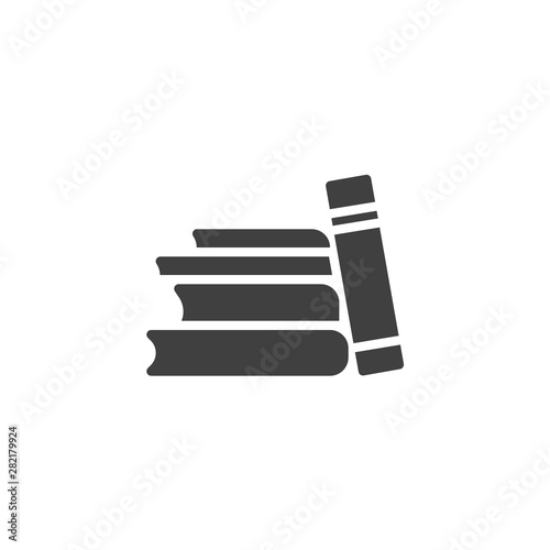 Books stack vector icon. filled flat sign for mobile concept and web design. Pile of book glyph icon. Symbol, logo illustration. Vector graphics