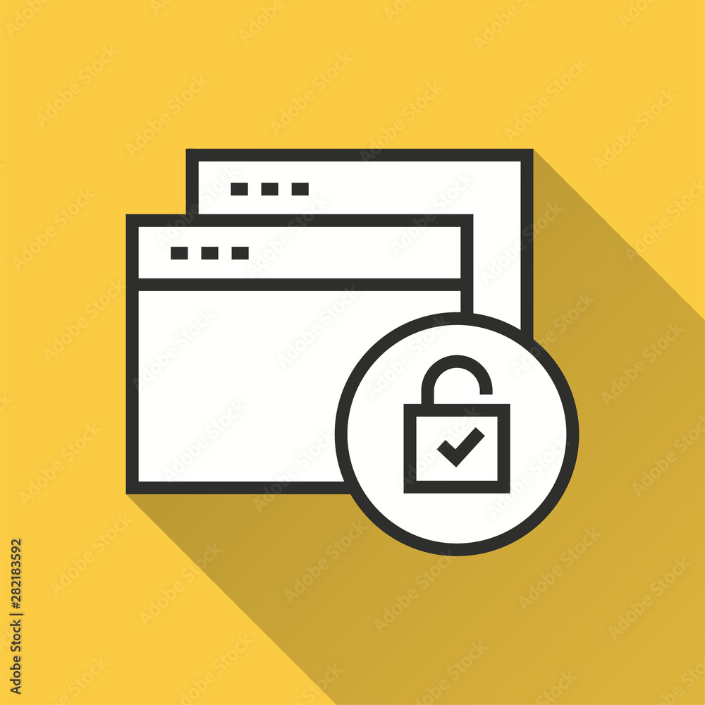Data security - vector icon for graphic and web design. Data security - vector icon for graphic and web design.