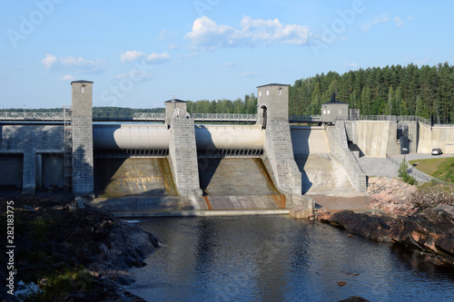 Imatra hydroelectric powerplant spillway closed.
