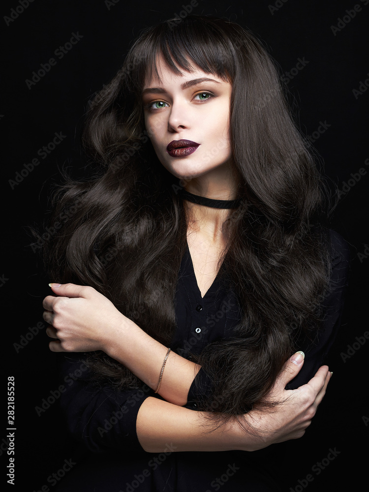 beautiful young woman with long healthy hair beautiful young woman with long healthy hair