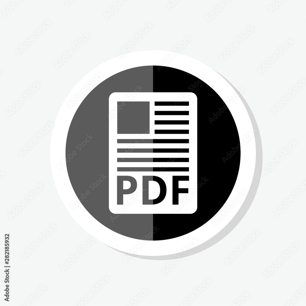 PDF file document sticker. Download PDF button. PDF file symbol PDF file document sticker. Download PDF button. PDF file symbol