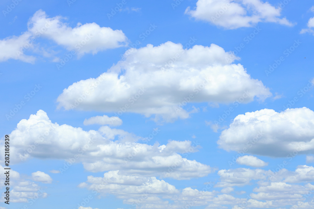 Fototapeta premium Beautiful blue sky with clouds background.