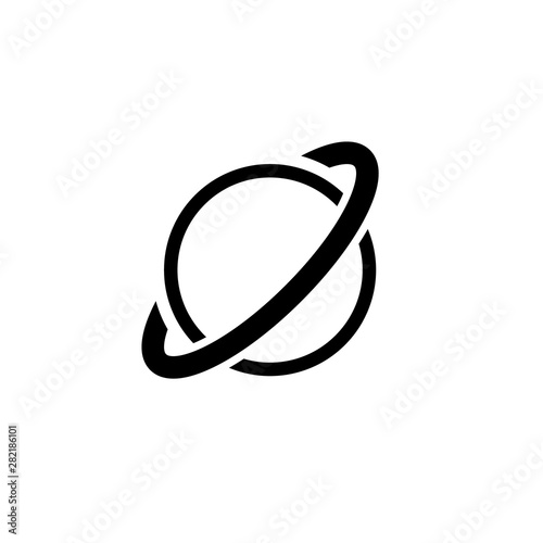 Saturn planet isolated icon on a white background.