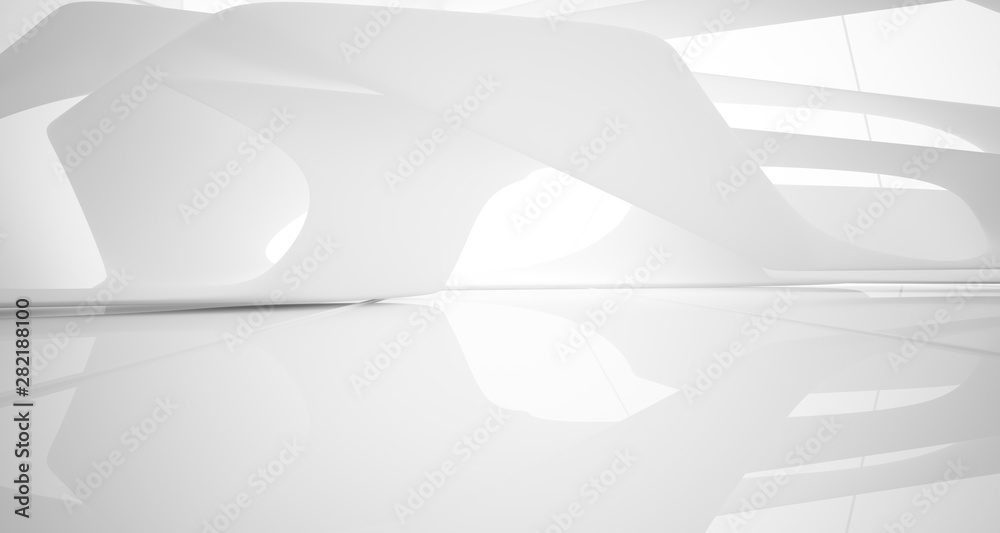 White smooth abstract architectural background. 3D illustration and rendering White smooth abstract architectural background. 3D illustration and rendering