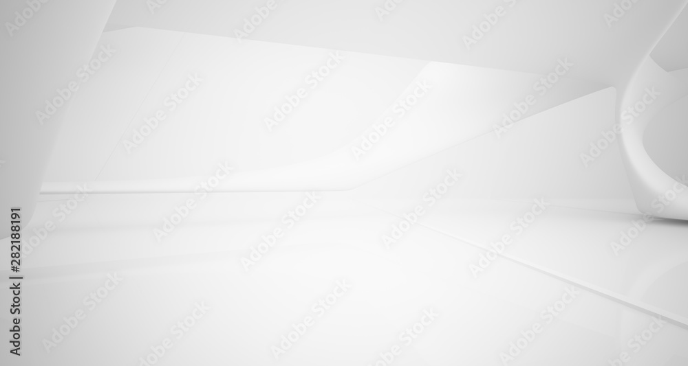 White smooth abstract architectural background. 3D illustration and rendering White smooth abstract architectural background. 3D illustration and rendering