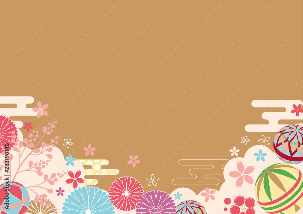 Obraz premium 和柄の背景素材