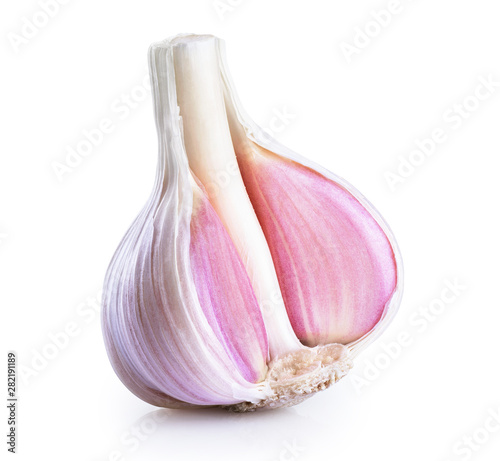 Garlic isolated on white background. photo