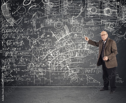 Bild auf Leinwand Genius aged teacher