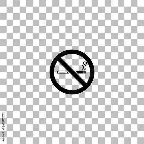 No smoking icon flat