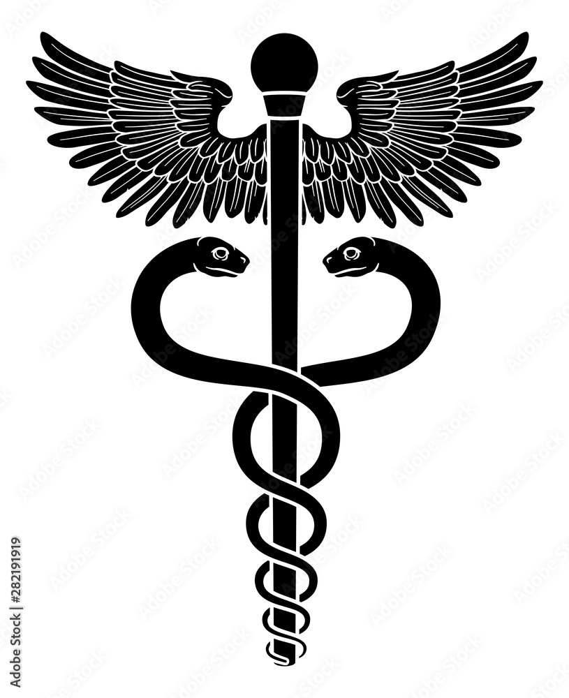 A Caduceus Often Used As A Doctor Medical Symbol Interchangeably With 