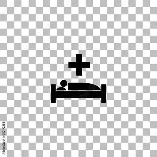 Hospital icon flat