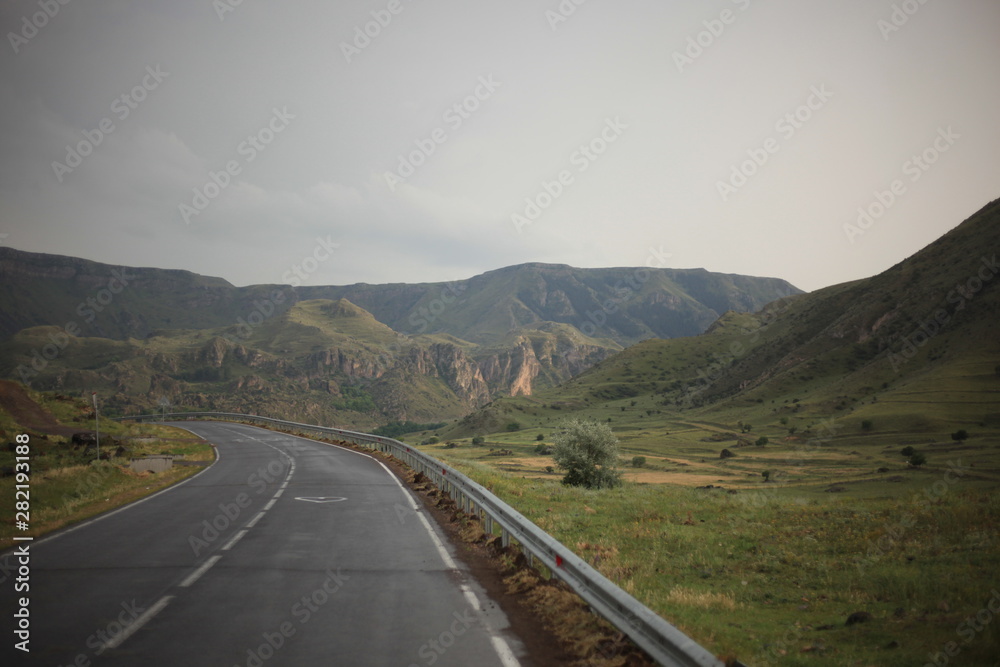 empty highway in mountains