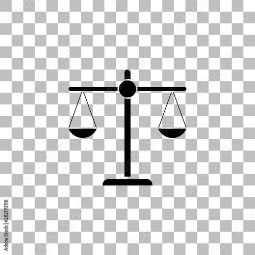Justice scale icon flat