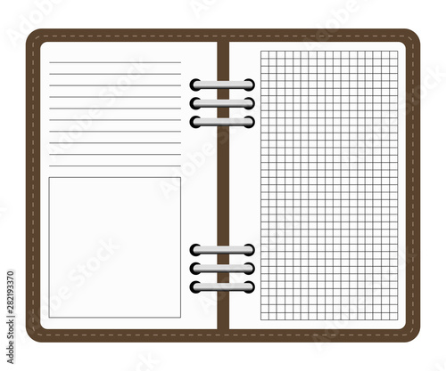 Vector illustration of realistic notepad