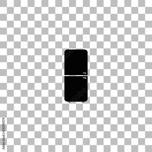 Refrigerator icon flat