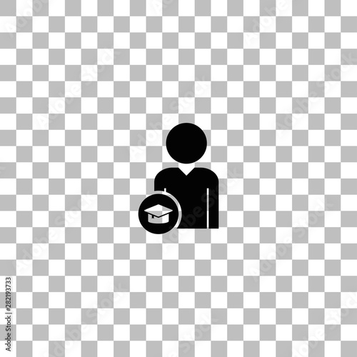 Student icon flat