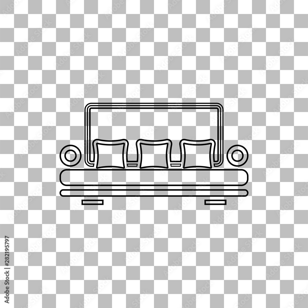 Sofa icon flat Sofa icon flat