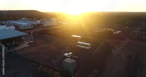 Sunrise on Gold Mine aerial photo