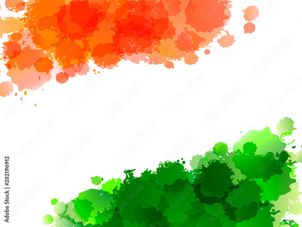 Watercolor indian flag. It is a hand drawn. watercolor print for clothes,  advertising, poster, announcement, invitation, party, greeting card,  restaurant. Abstract background of watercolor India flag Stock Vector |  Adobe Stock