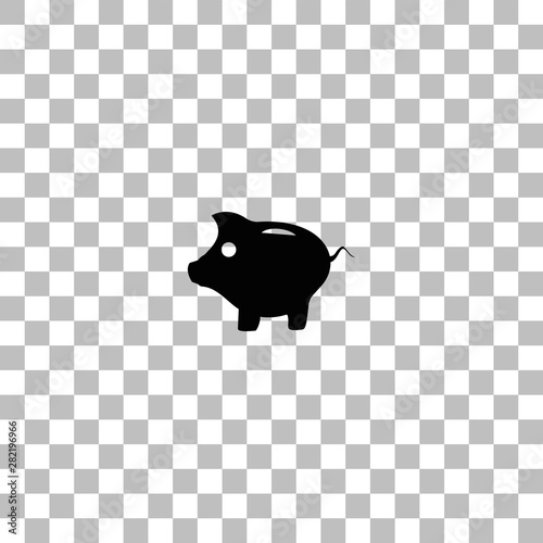 Pig icon flat