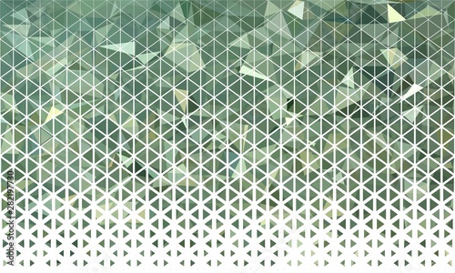 Abstract polygon green and white graphic triangle pattern. Background composed of triangles.
