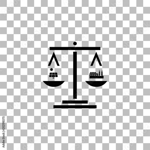 Eco concept icon flat