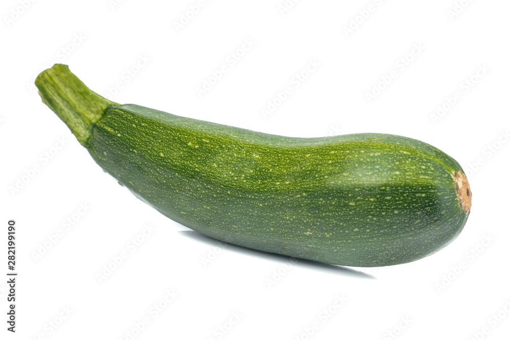 Fresh green Zucchini (Cucurbita pepo var. cylindrica) isolated on white background Fresh green Zucchini (Cucurbita pepo var. cylindrica) isolated on white background