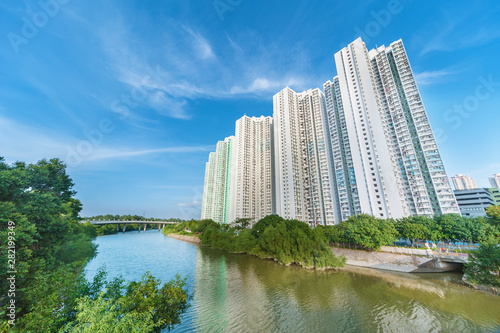 Photography Public estate and river in Hong Kong city