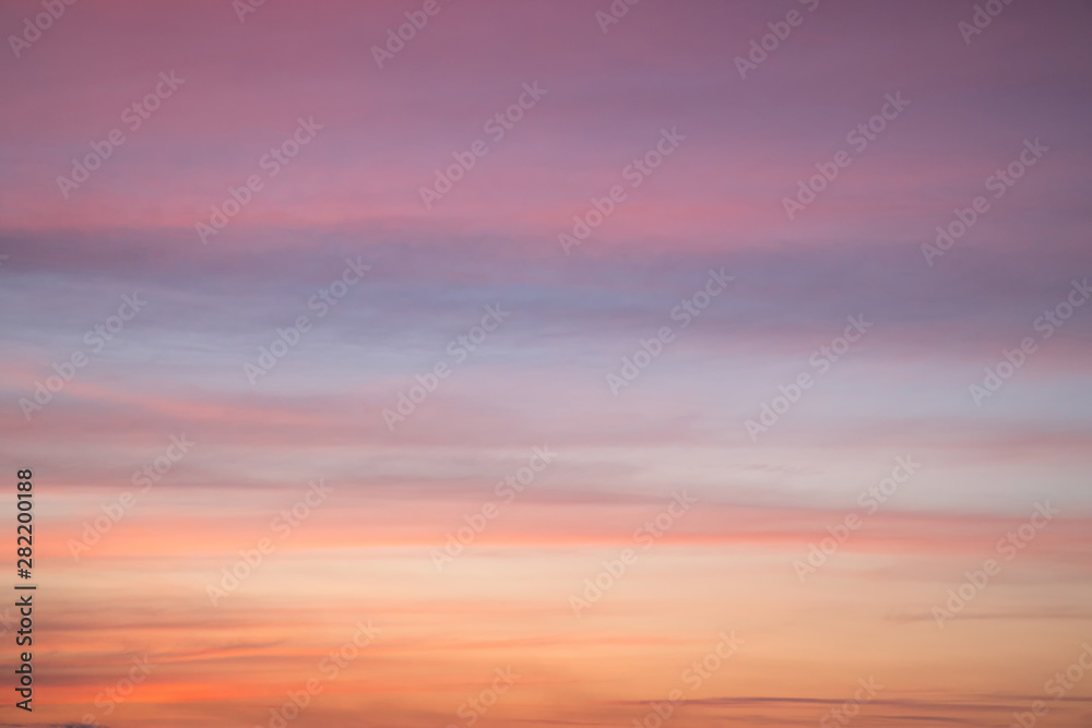 Afterglow sunset with vibrant colors