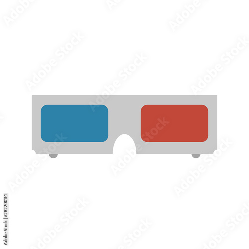 Vector illustration of realistic 3d glasses. Anglif technology