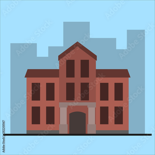 Vector illustration of the administrative building
