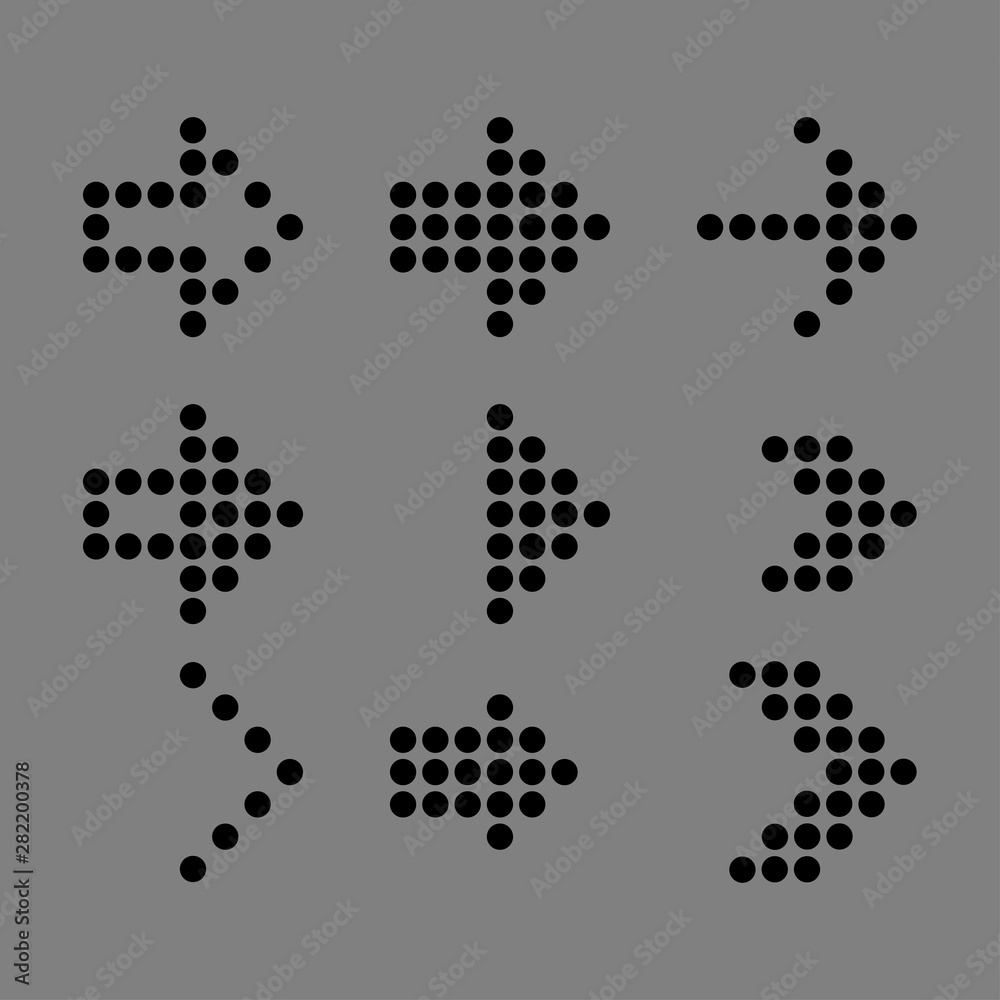 Vector illustration of a set of arrows Vector illustration of a set of arrows