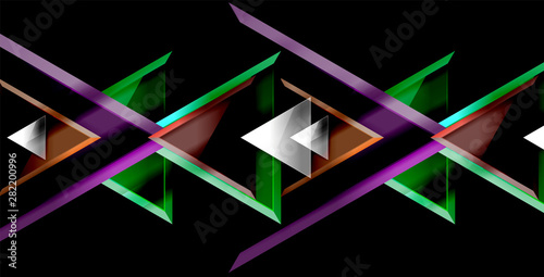 Wallpaper Mural Glossy shiny triangles background Torontodigital.ca
