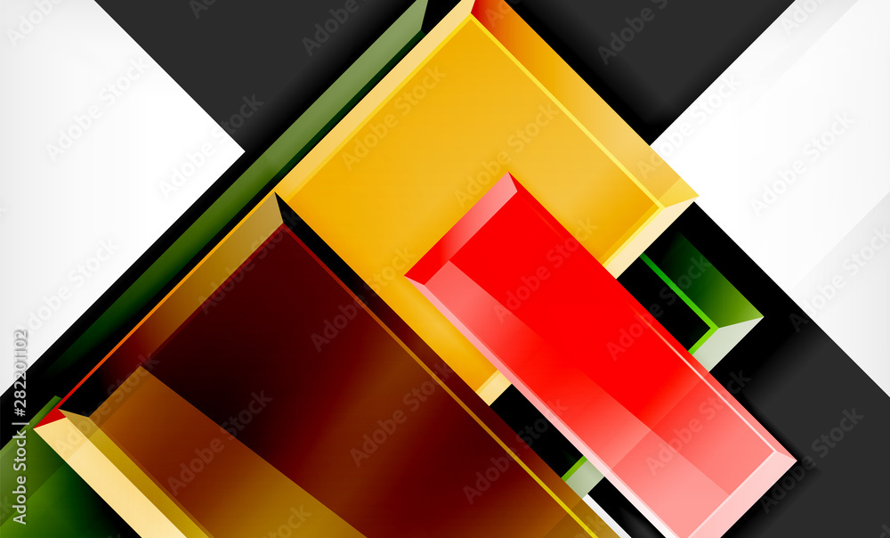 Bright colorful square shape blocks geometrical background Bright colorful square shape blocks geometrical background