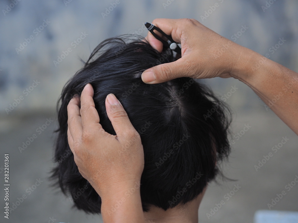 Fototapeta premium woman with long hair