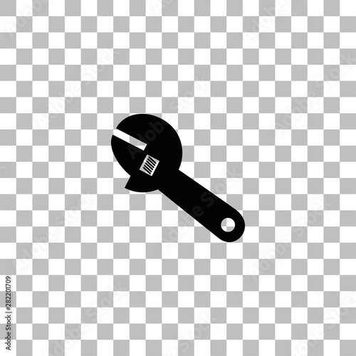 Pipe wrench icon flat