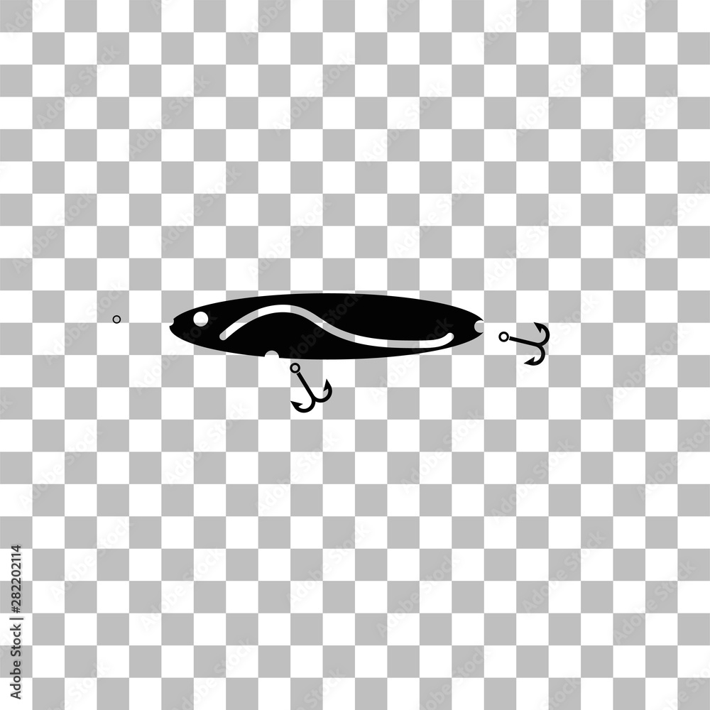 Fototapeta premium Fishing tackle icon flat