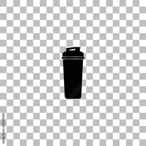 Cocktail shaker icon flat