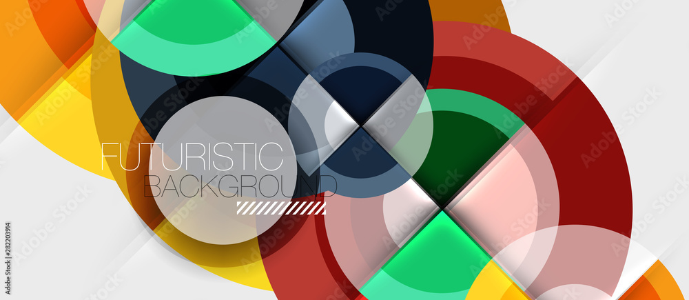 Geometric design abstract background - circles