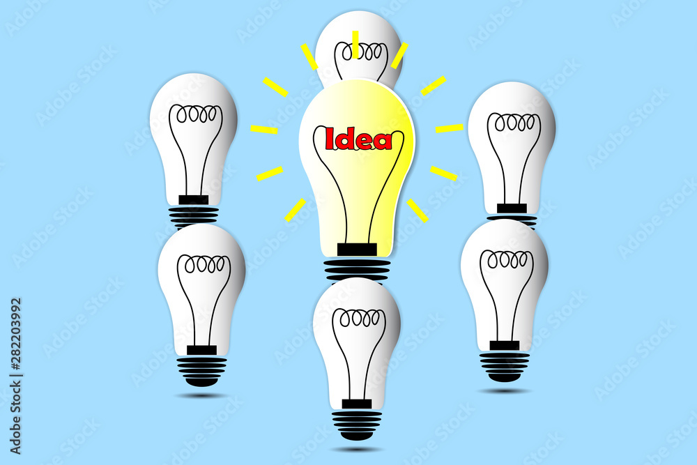 lamp idea and leader chief concept lamp idea and leader chief concept