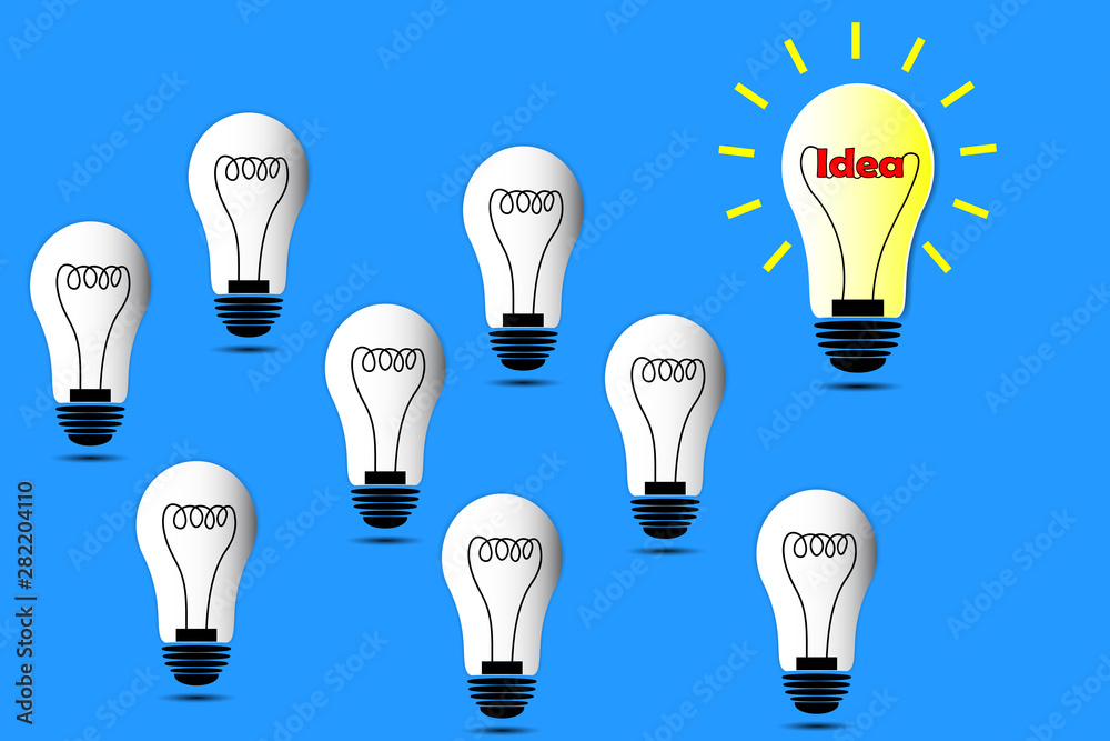 lamp idea and leader chief concept lamp idea and leader chief concept