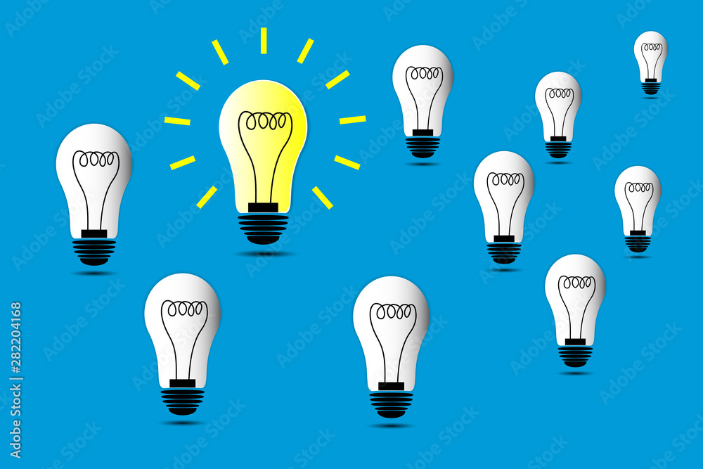 lamp idea and leader chief concept lamp idea and leader chief concept