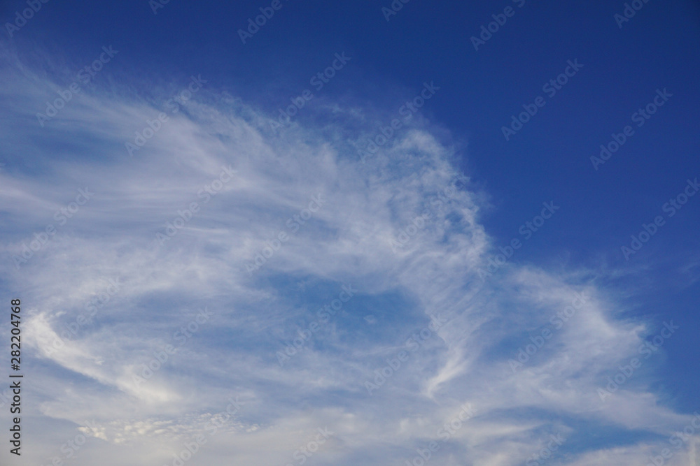 Clear blue sky with white cloud background in sunshine day Clear blue sky with white cloud background in sunshine day