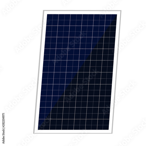 Solar panel vector design of sun energy modules, eco power batteries with photovoltaic solar cells. Alternative renewable energy source, electricity technology concept