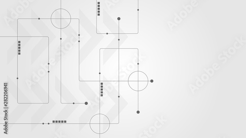 Abstract geometric connect lines and dots.Simple technology graphic background.Illustration Vector design Network and Connection concept. © sopradit