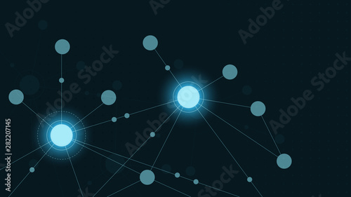 Abstract geometric connect lines and dots.Simple technology graphic background.Illustration Vector design Network and Connection concept.