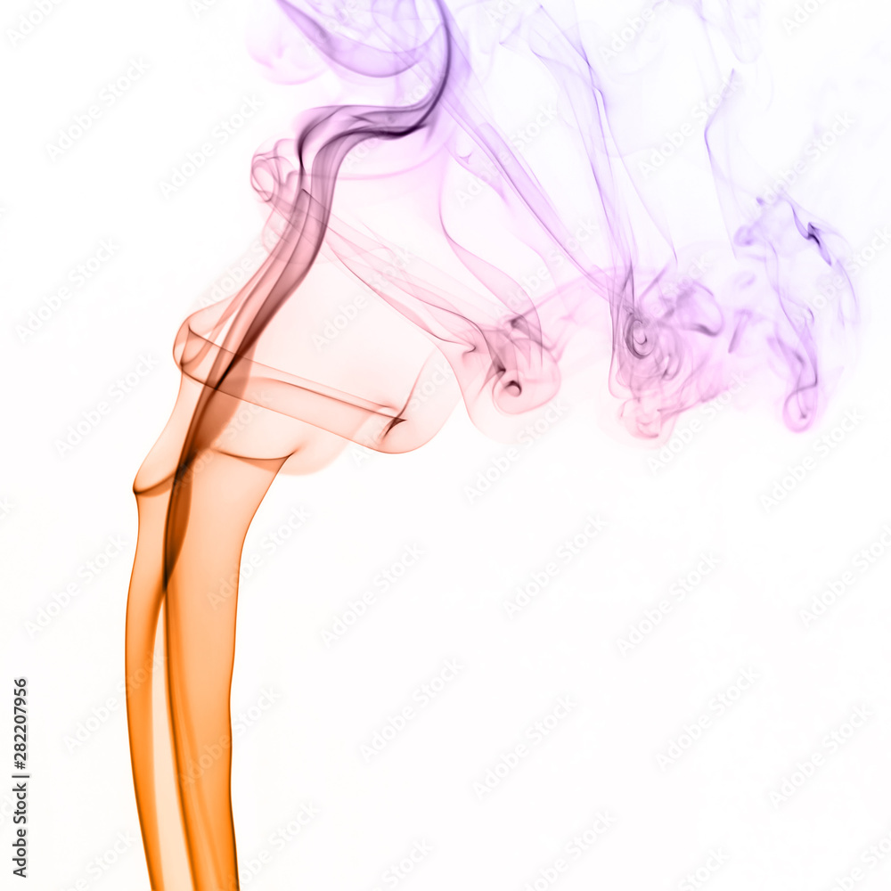 Fototapeta premium colorful smoke isolated on white background