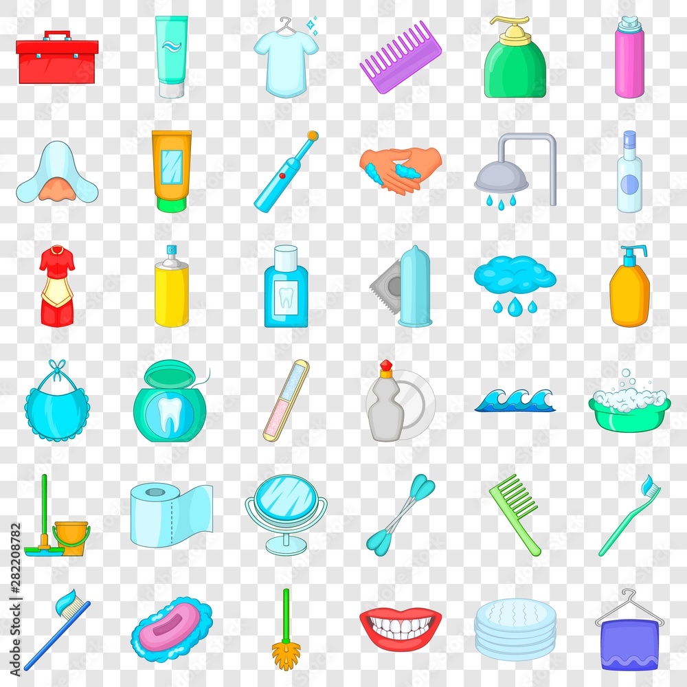 Washing icons set. Cartoon style of 36 washing vector icons for web for any design Washing icons set. Cartoon style of 36 washing vector icons for web for any design
