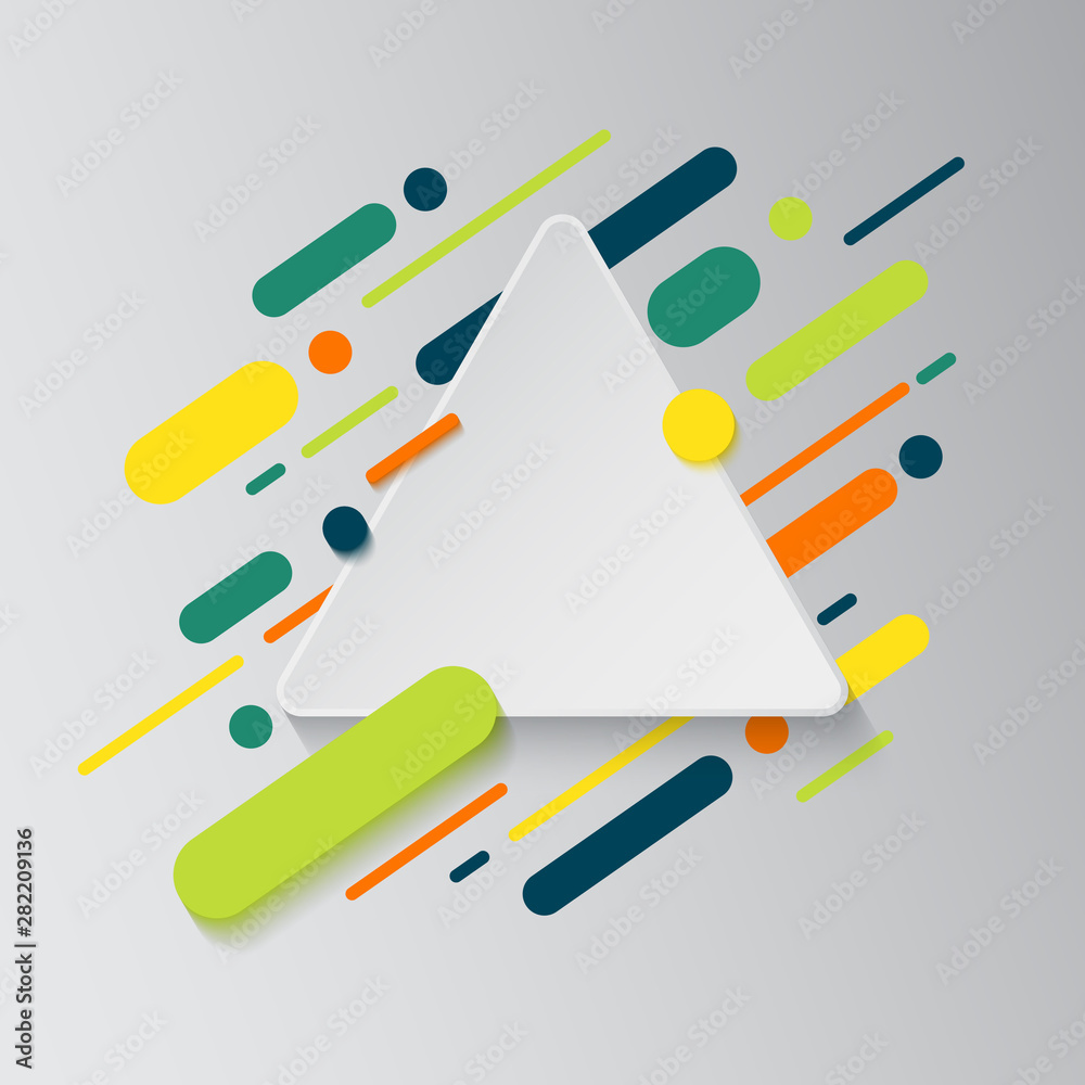 Flat dynamic background design. Colorful geometric frame Flat dynamic background design. Colorful geometric frame